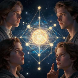 echoed dreams experiencing the quantum field, elevated consciousness, beautiful astrological neural network, matte painting comic book art, realistic, trending on artstation, sharp focus, depth of field, cinematic composition