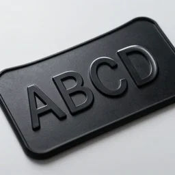 a black with 'ABCD' written on it