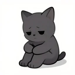 toonix character, sad, high quality, looking down, white background, digital art, shadow beneath character,