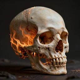 skull made of Fractal flame