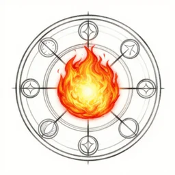 magic circle that summons a fire ball
