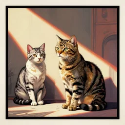 Cats celebrate international Cat Day by Roy Lichtenstein