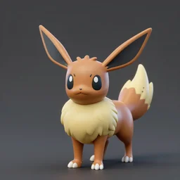 a 3 d model of an eevee found in the game files of death stranding