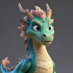 dragon portrait, artstation, pixar render, high quality