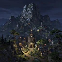highly detailed mountain in night, gta v, stephen bliss, unreal engine, fantasy art by greg rutkowski, loish, rhads, ferdinand knab, makoto shinkai and lois van baarle, ilya kuvshinov, rossdraws, tom bagshaw, global illumination, radiant light, detailed and intricate environment