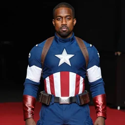 kanye west dresses like captain america