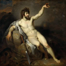 orpheus by franz von stuck, oil painting