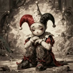 a sad jester