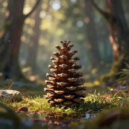 landscape, by john kenn mortensen, octane render, illustration, storybook illustration, bokeh, cinematic, glamor shot, cone, cinematic lighting, ray tracing reflections, woodland, cinematic