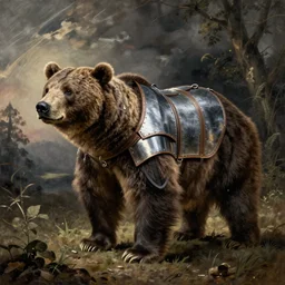 siberian bear - hunting armour. painting by jan van eyck