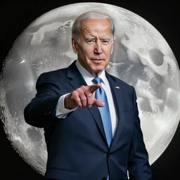 Joe biden doing a dab on the moon, hyper realistic, 4k