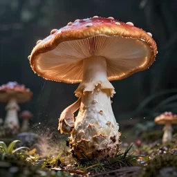 mushroom creature, dynamic lighting, fantasy concept art, trending on art station, stunning visuals, creative, cinematic, ultra detailed