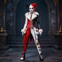full body photo beautiful harlequin rogue,  highly detailed, 4k, HDR, award-winning photo