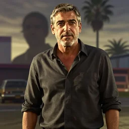george clooney in gta v art t stephen bliss