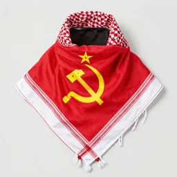 the ussr flag on a shemagh, fashion design - n 4