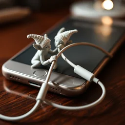 photo of cable elves tangling iphone headphones, 3 5 mm