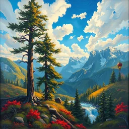 a breathtaking painting by bob ross
