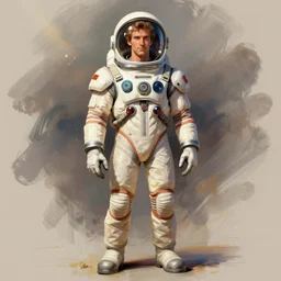 male, space suit, large shoulders, short torso, long thin legs, cartoon proportions, tiny feet, character sheet, digital sketch, very stylized, concept design, by jean giraud