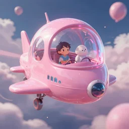 looking upon pink bubble spaceship, futuristic, unreal 5 render, studio ghibli, digital art, octane render, beautiful composition, trending on artstation, award winning photograph, masterpiece