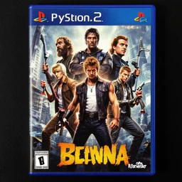 The Banna fish Gang, game poster printed on playstation 2 video game box , Artwork by Anton Fadeev and greg rutkowski, cinematic composition, poster, poster!!!