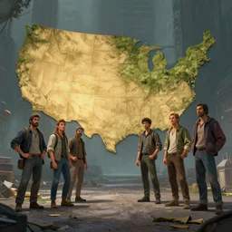 photo the last us environement part 2 street 4 k rtx hdr volume light concept studio matte painting digital illustration fanart artstation by eytan zana and balazs agoston, jad saber, aaron limonick, pablo dominguez and florent lebrun and robby johnson