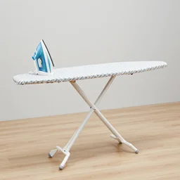 full shot of an ironing board, product photography