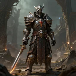 knight outfit, highly detailed, diablo, world of warcraft, elder scrolls online, digital art, fantasy apocalypse, 4 k,