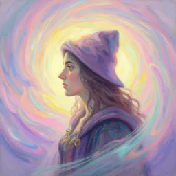 side profile cenetered painted portrait by anders zorn, maya ali, wizard, gloomhaven, dota, cinematic light, swirly vibrant color lines ripples, pastel colors, aesthetic octane render, wonderful masterpiece by greg rutkowski, american romanticism by greg manchess, jessica rossier