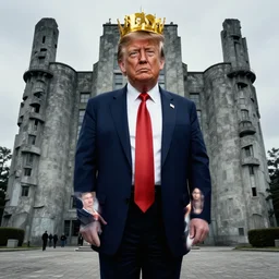 president donald trumpin the style of zdzislaw beksinski