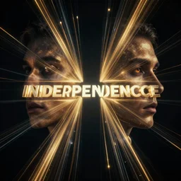 don't give up your independence,, symmetric, dynamics lighting, cinematic,