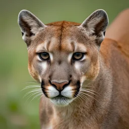 zoomed in picture of mountain lion