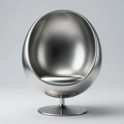 an unrealistic hyper mega ellipsoid chair made of cobalt