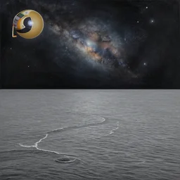 hige tide in the cosmic landscape, an ultrafine detailed painting by rafal olbinski, jeffrey smith, atmospheric dreamscape painting, behance contest winner, pop surrealism, detailed painting, very detailed, minimalist, skeuomorphic, airbrush art