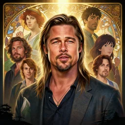 highly detailed portrait of brad pitt with long hairs, stephen bliss, unreal engine, fantasy art by greg rutkowski, loish, rhads, ferdinand knab, makoto shinkai and lois van baarle, ilya kuvshinov, rossdraws, tom bagshaw, alphonse mucha, global illumination, radiant light, detailed and intricate environment