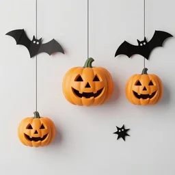 2d halloween decorations in the style of beistle
