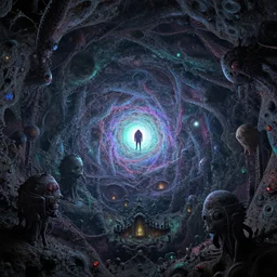infinity fractalizing from the abyss and life itself succumbing to the mass psychosis that is consciousness, lofi beats to relax and study to, internalized rebellion thanks to the dwarven city of intergalactic cave dwelling androids