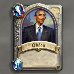 obama as a hearthstone card, elegant matte painting illustration hearthstone, by greg rutkowski by greg tocchini by james gilleard