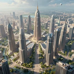 ecumenopolis, city of the gods, digital art by paul chadeisson, trending on artstation, photoshop, concept art, high resolution