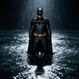 Bruce Springsteen as Batman cinematic lighting a lot of water