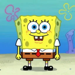 spongebob, colorful, pixel art, 1 6 bits, 2 d