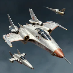 concept art for a retro science-fiction space fighter by blizzard entertainment and ilm