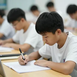 digital photography of a student working hard in order to succeed