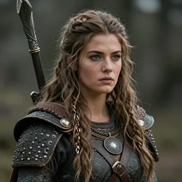 photo of a real-life very beautiful barbarian queen, highly detailed, 4k,