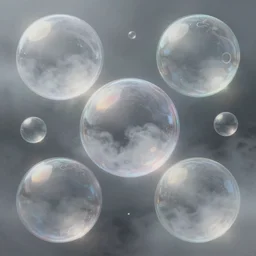different bubles of fog. diferents dreams inside the bubles of fog. intricate, elegant, highly detailed, digital painting, artstation, concept art, sharp focus, illustration, by justin gerard and artgerm, 8 k