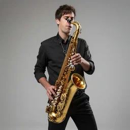 a hybrid of saxophone and keytar
