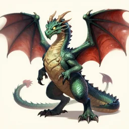 anthro dragon in the style of Dragon Heart
