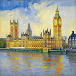Beautiful Colourful Painting of London by Zdzisław Beksiński