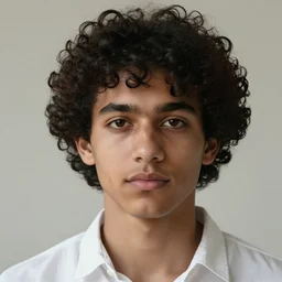 yanderedev in a white shirt with black curly hair, real, real life, realistic, hyperrealistic, highly detailed, very detailed, intricate details, 4 k resolution, 8 k resolution, hd quality, real world, very realistic