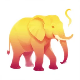 yellow, red color gradients, blueberry elephant, that form a fluid, orgasmic scream, parametric design, alphonse mucha, claire dunwright, william turner, expressive, high - res, 8 k, concept art, octane render, trending on artsstation.