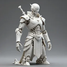 3 d octane render, ultra photorealistic, 8 k hyper detailed image unreal engine, a beautiful of a mystic esoteric robot pose roman samourai cyberpunk, organic ceramic white on the art contemporary art by adolf hiremy hirschl